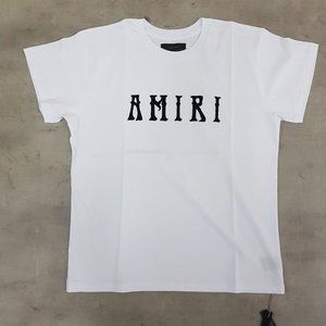Amiri Men Logo Printed White Tee
